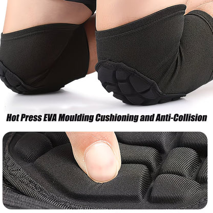 A Pair Knee Pads with Honeycomb Padding Brace Soft Compression Sleeve and Non-Slip