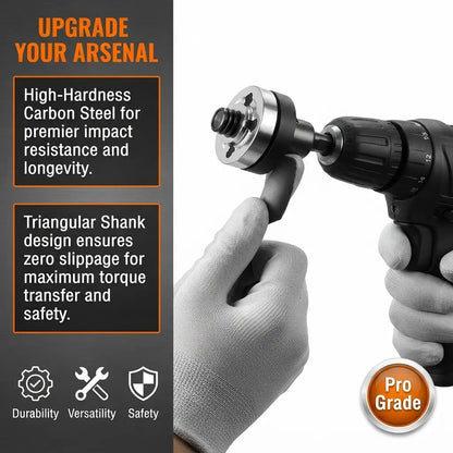 Electric Drill to Angle Grinder Conversion Adapter