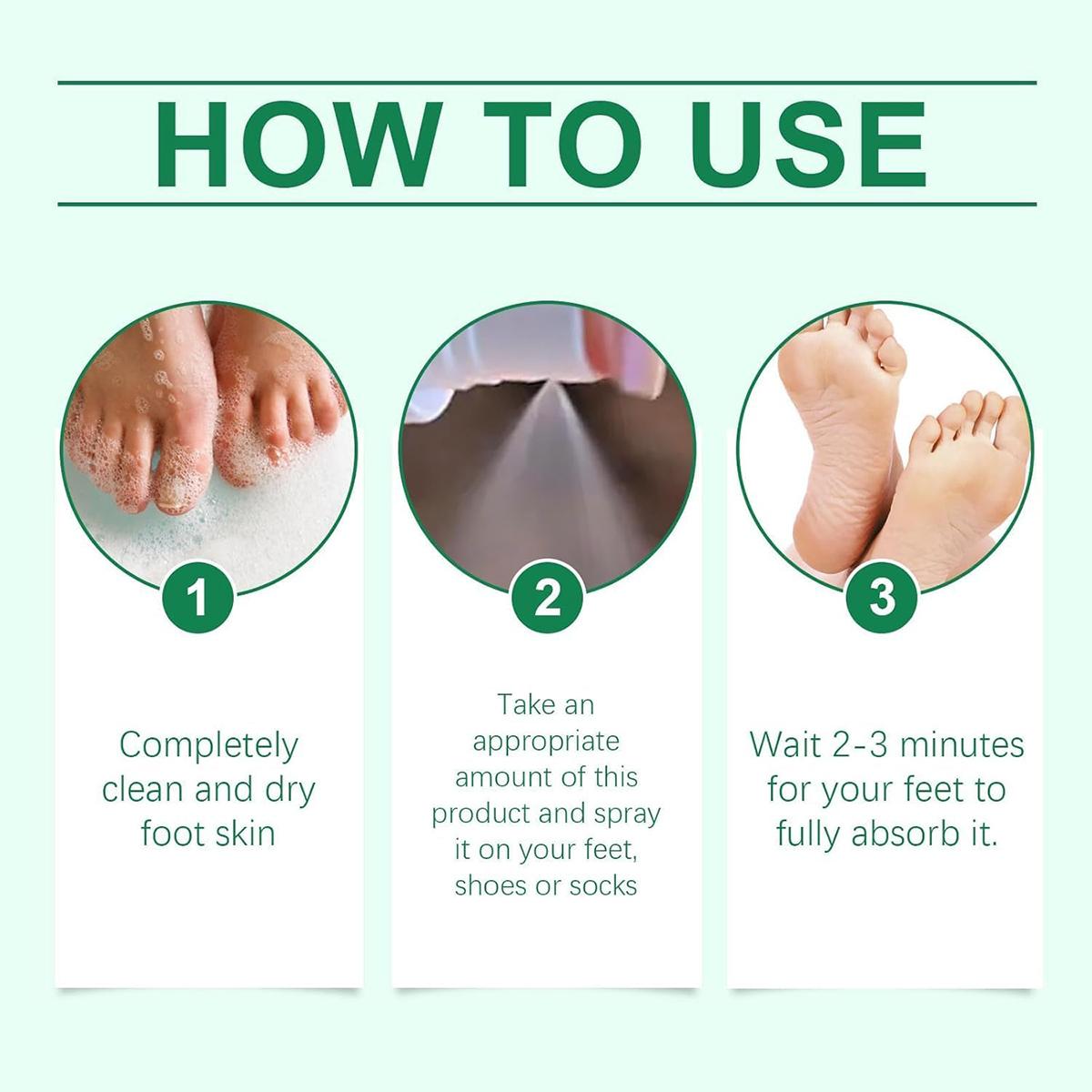 Tea Tree Oil Foot Spray - Plantar Moisturizing Deodorant for Odor Control & Dry Feet Care