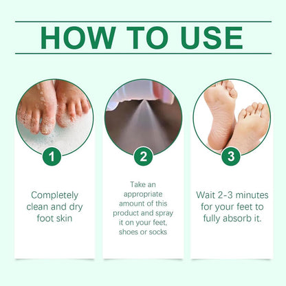 Tea Tree Oil Foot Spray - Plantar Moisturizing Deodorant for Odor Control & Dry Feet Care