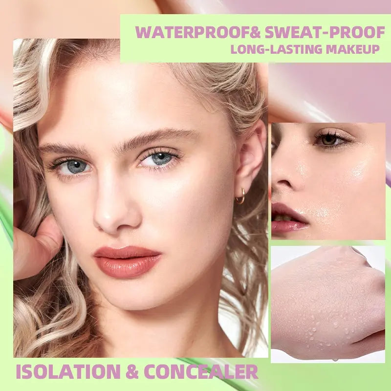 3 In 1Primer for Face Before Makeup,Sunscreen Isolation Cream, SPF 50