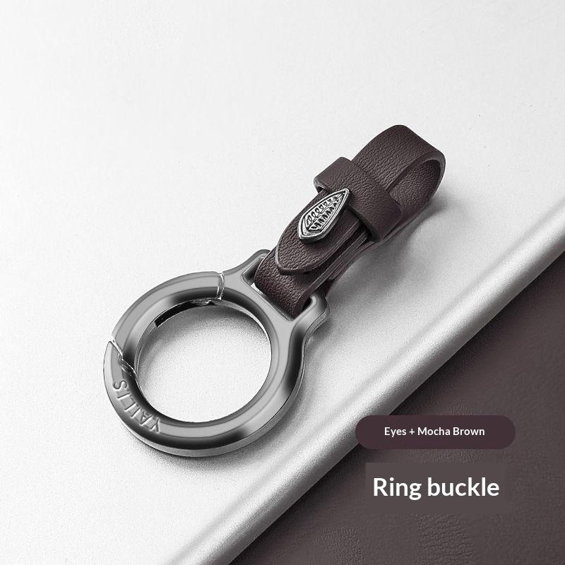 Durable Zinc Alloy Universal Aesthetic Keychain with Leather Strap
