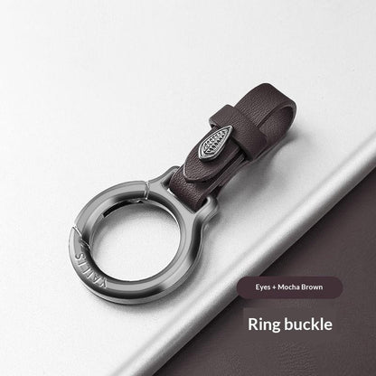 Durable Zinc Alloy Universal Aesthetic Keychain with Leather Strap