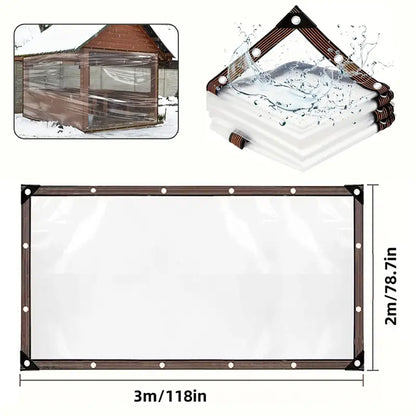 7*11FT Waterproof Clear Tarp with Grommets