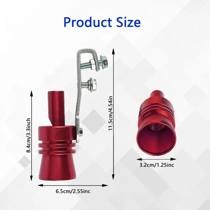 Turbo Sound Whistle Exhaust Muffler, XL Size Aluminum Alloy Universal Turbo
