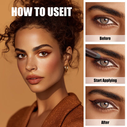 Smooth Glide Eyeliner Pencil Set - Gentle Waterproof Gel Eyeliner Pencil with Sharpener