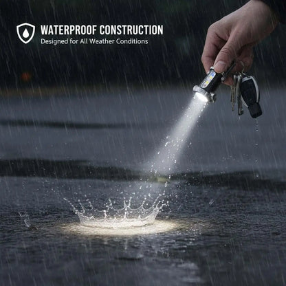 Portable Bright Keychain Flashlight - 7 Modes 1200 Lumens EDC Waterproof Keychains Flashlight