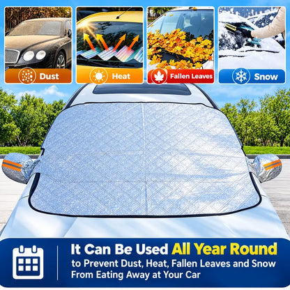 All-Season Car Windshield Snow Cover & SunShade