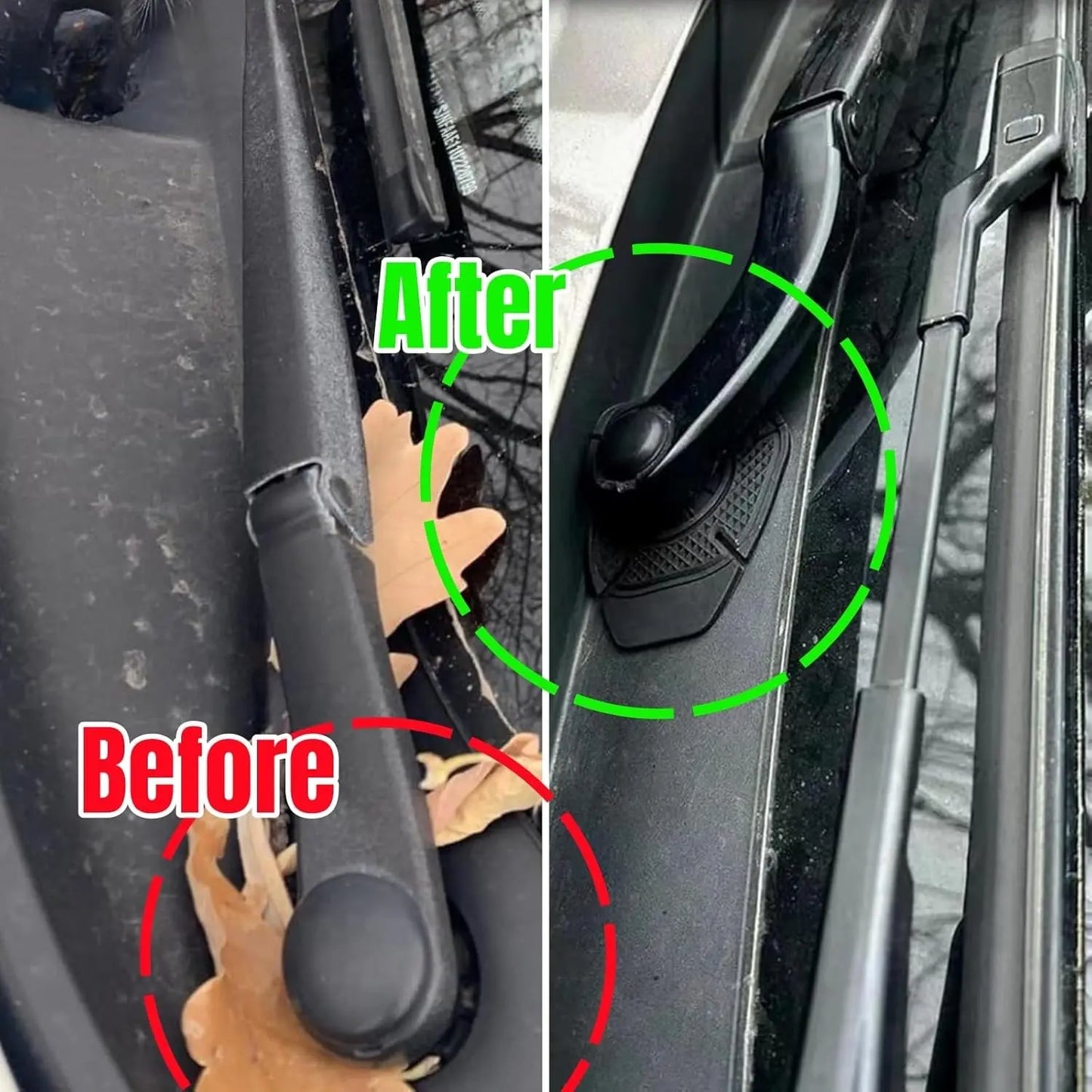 4PCS Car Wiper Arm Hole Protector, Silicone Windshield Wiper Dust Cover