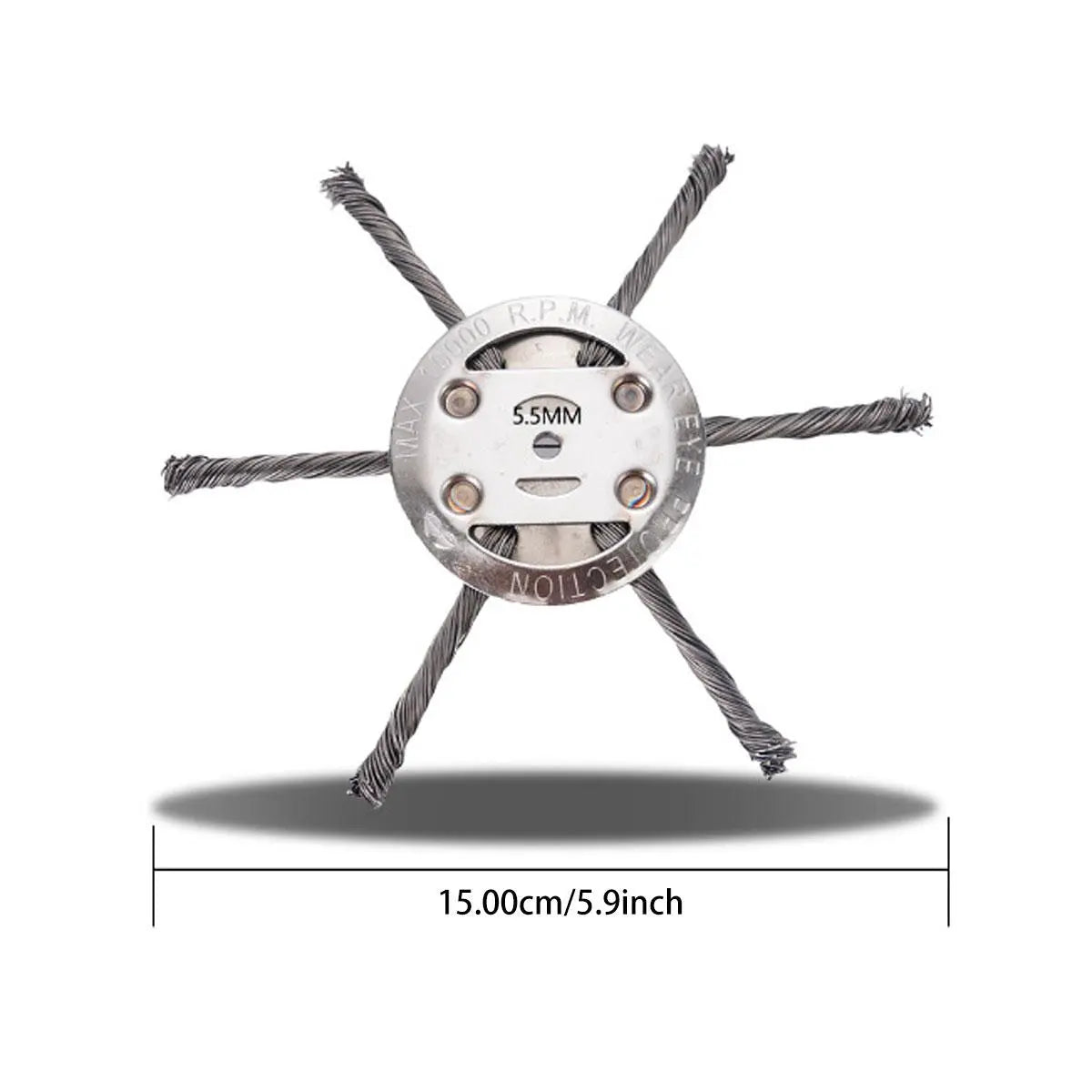 Moss & Rust Removal 6 inch Steel Wire Rotary Brush Cutter Trimmer Head