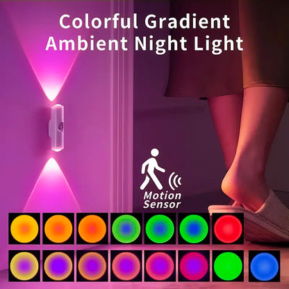 Rechargeable RGB Wall Lights with Motion Sensor Long Battery Life