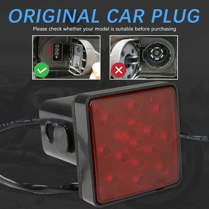 Car Led Lights 15-LED Brake Light Trailer Hitch Cover Stop Lamp Assembly