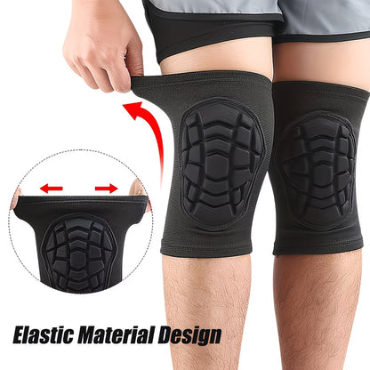 A Pair Knee Pads with Honeycomb Padding Brace Soft Compression Sleeve and Non-Slip