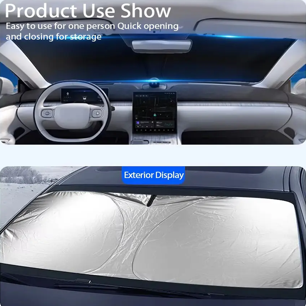 Car Windshield Sun Visor - Brand New Titanium Silver Material