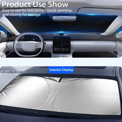 Car Windshield Sun Visor - Brand New Titanium Silver Material