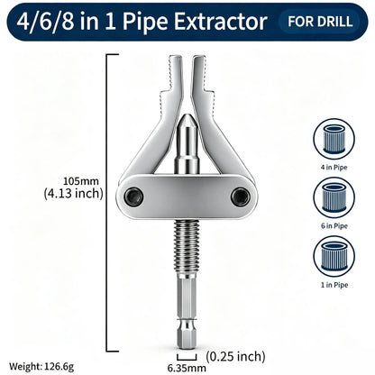 Universal Broken Pipe Extractor for 1/2", 3/4", and 1" Pipes