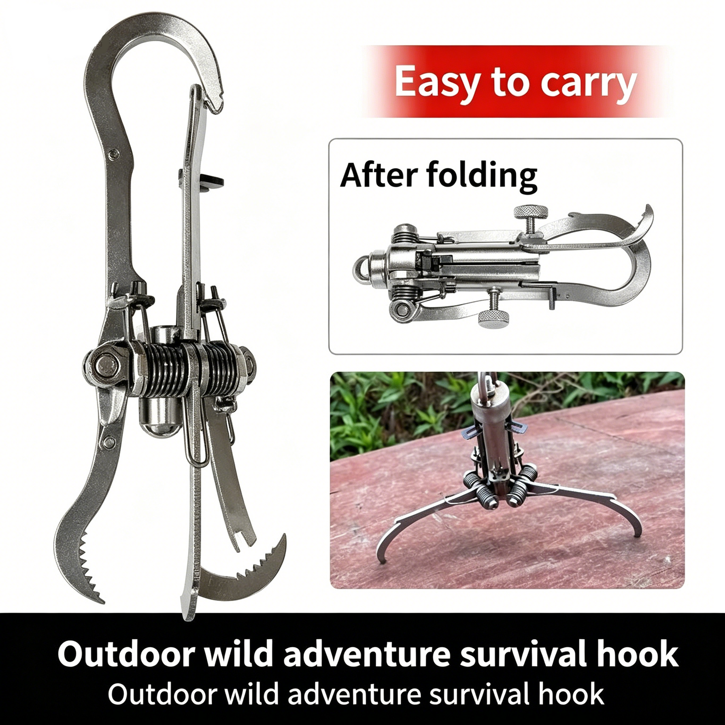 Multi-purpose Folding Grabbing Tool - Drone Rescue Gravity Claw Hook