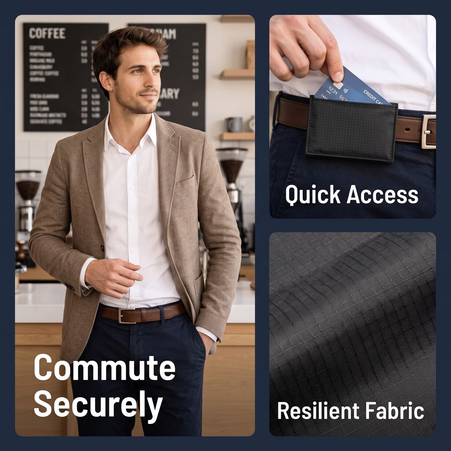 Hidden Pocket Waist Bag, Ultra-Thin Anti-Theft Belt Bag for Travel