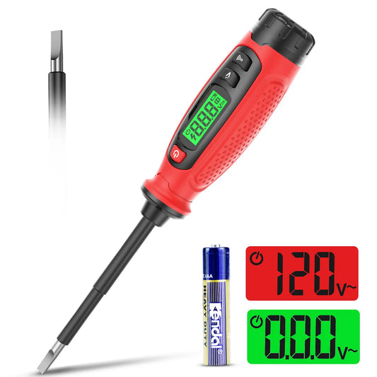 Voltage Tester with Screwdriver, NCV Function, AC 3V-500V With LCD Alert Display
