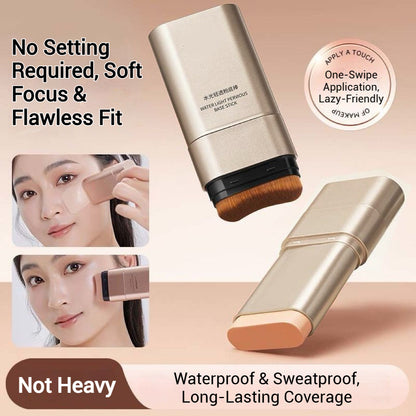 Dual-Ended Concealer Foundation Stick - Built-in Brushes