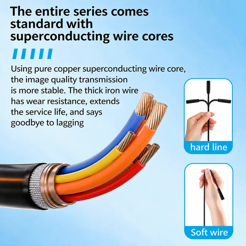 Endoscope Camera with Light, 1920P HD Borescope Tools with 8 Adjustable LED Lights