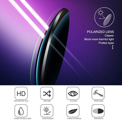 Photochromic Polarized Chameleon Sunglasses For Men Night Vision Driving Anti-Glare Eyewear