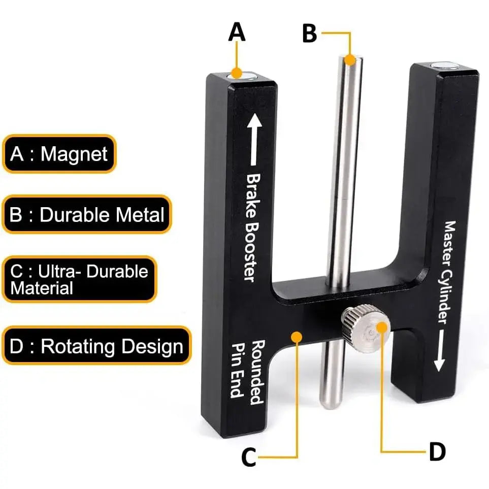 Brake Booster Adjustment Tool – Magnetic Push Rod Gauge for Master Cylinder & Brake