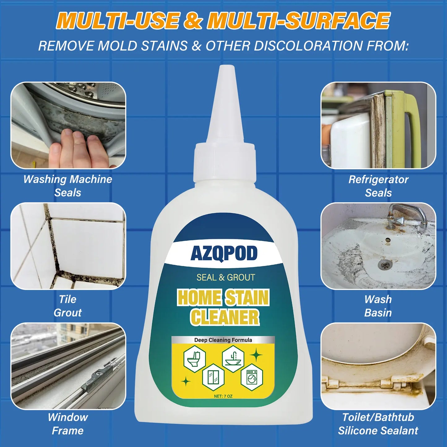 Powerful Mold & Mildew Remover Gel – Deep Cleaning Household Solution – 3.5 Fl Oz