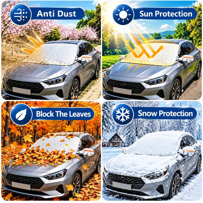 All-Season Car Windshield Snow Cover & SunShade