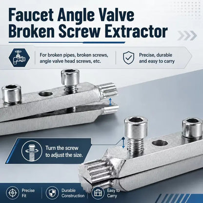 Stripped & Broken Screw Extractor Tool Kit - Efficient Repair Hand Tool for Bathroom Repair