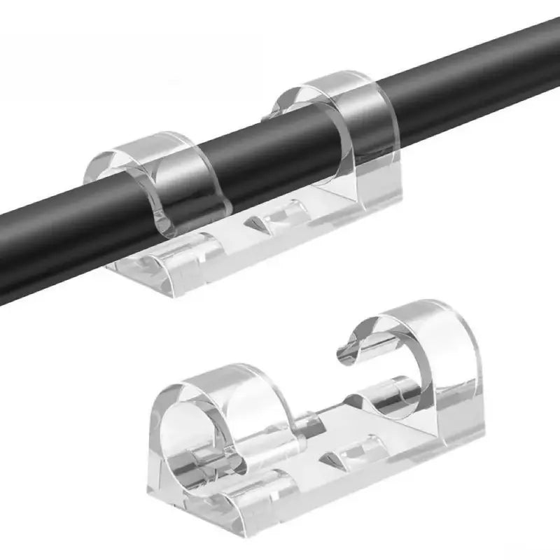 100 Pcs Self-Adhesive ABS Plastic Cable Clips/Organizers