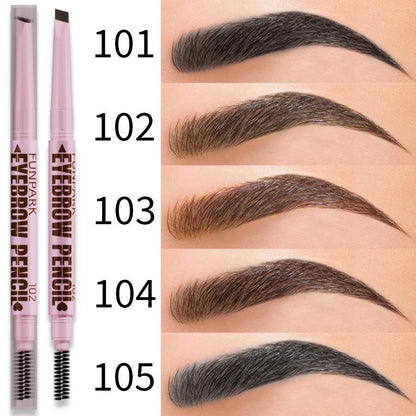 Dual-Ended Long-Lasting Eyebrow Pen with Eyebrow Powder & Brush