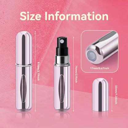 4PCS 5ml Refillable Perfume Atomizer | Travel Spray Bottle