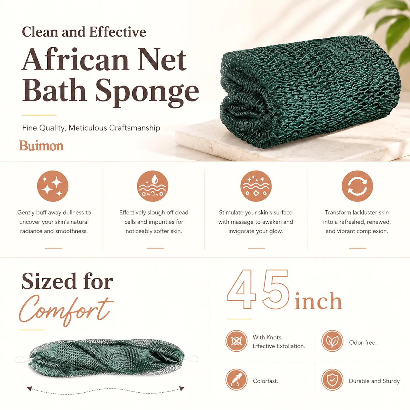 Authentic African Exfoliating Net Bath Sponge