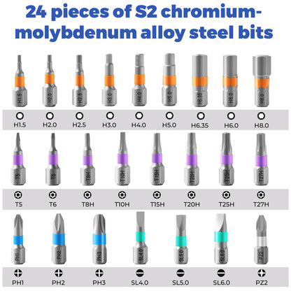 24 in 1 DIY Screwdriver Set - Switchable Screwdriver Shape Magnetic Screwdriver
