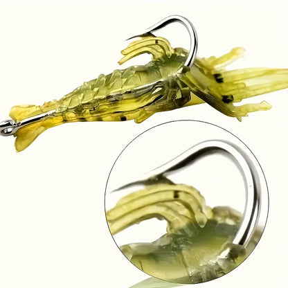 Simulated Grass Shrimp Soft Bait – Cost-Effective & Convenient Fishing Gear Tackle Box Waterproof