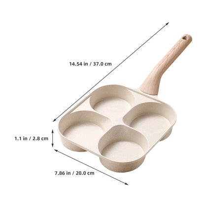Four-hole Skillet for Breakfast Easy Clean Egg Cooker and Quick Morning Meals