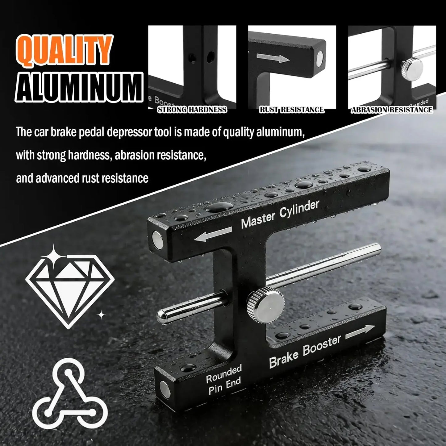 Brake Booster Adjustment Tool – Magnetic Push Rod Gauge for Master Cylinder & Brake