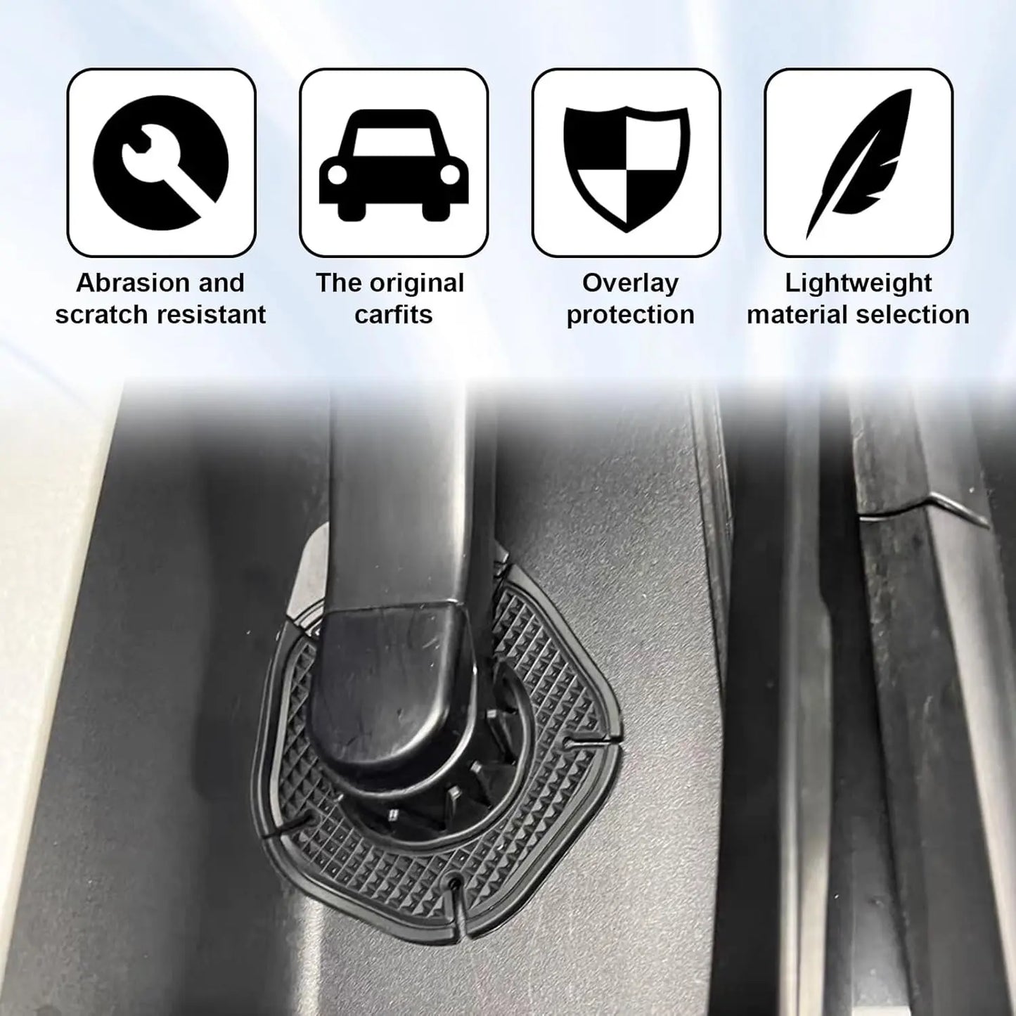 4PCS Car Wiper Arm Hole Protector, Silicone Windshield Wiper Dust Cover
