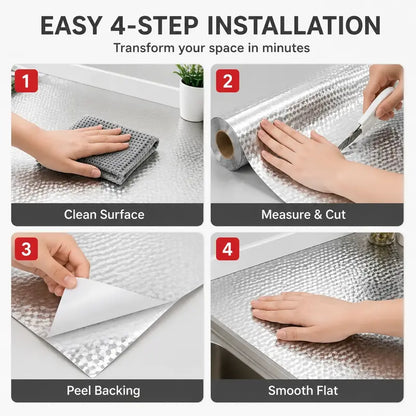 Self-Adhesive Aluminum Foil Kitchen Backsplash Wallpaper