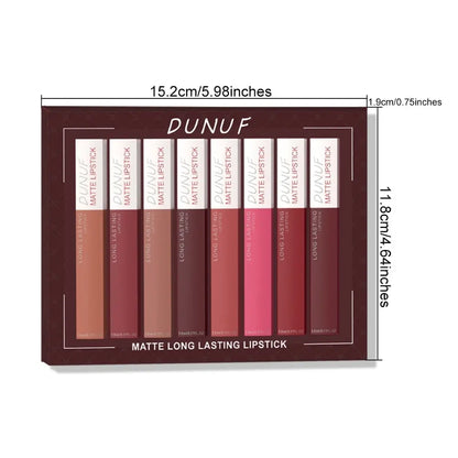 8pcs High-Value Matte Lip Gloss Set