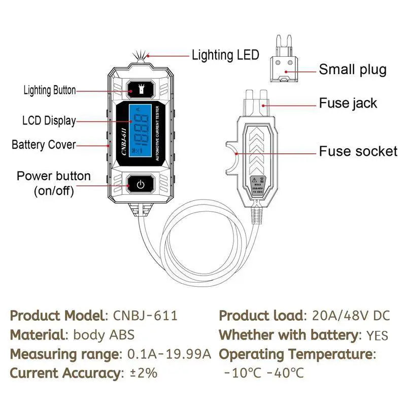 Car Circuit Probe Tester Automobile Current Tester
