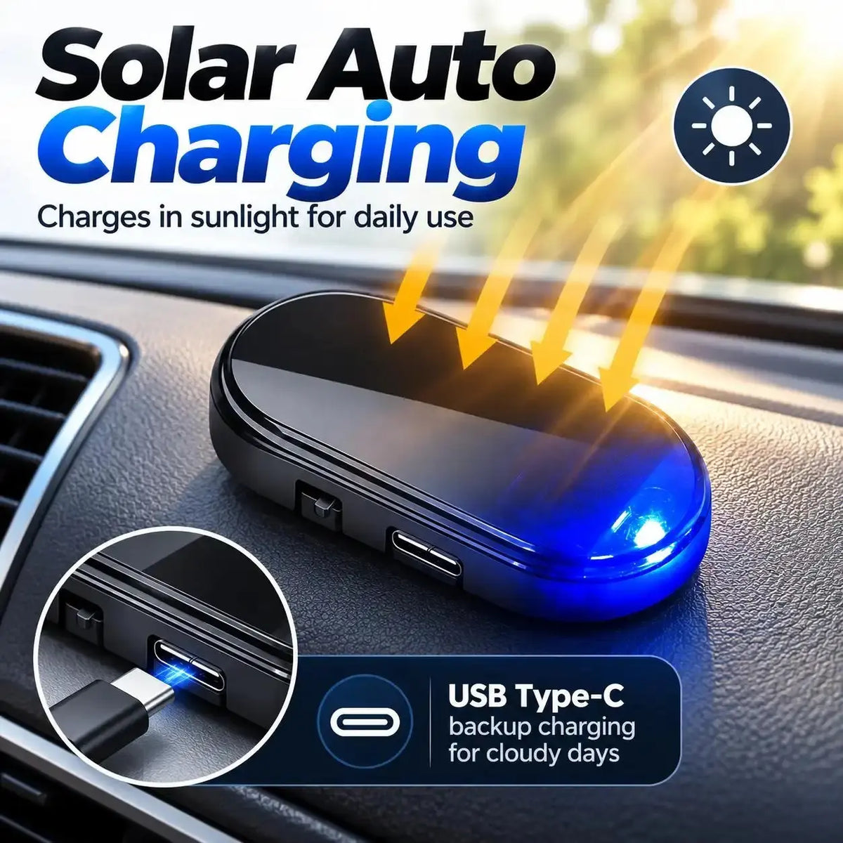 Smart Flashing LED Security Indicator with Auto Light Sensor