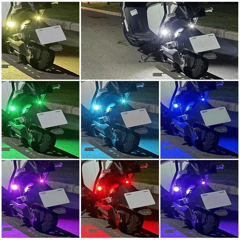 4 Pack Rechargeable LED Drum Lights RGB Wireless Remote Control
