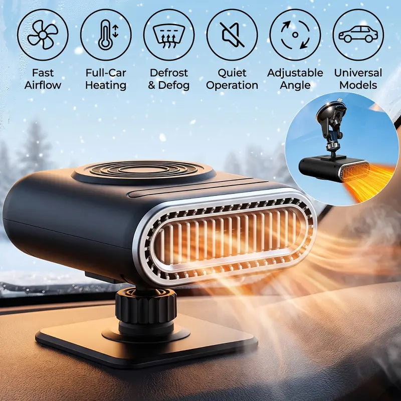 Portable Windshield Defogger And Defroster Fast Heating & Cooling Fans with Car Plug Plug