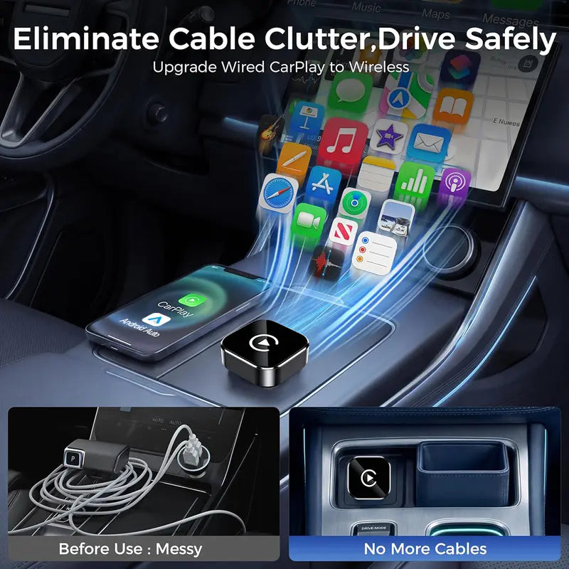 Wireless CarPlay Adapter - iPhone & Android Compatible with Quick connection