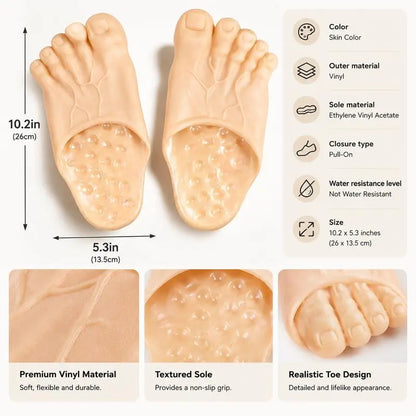 Realistic Fake Feet Prank Slippers