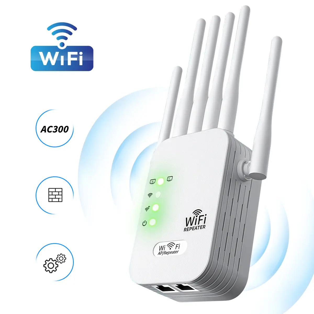 Remote 6 Antennas 2.4GHz WiFi Extender Signal Booster