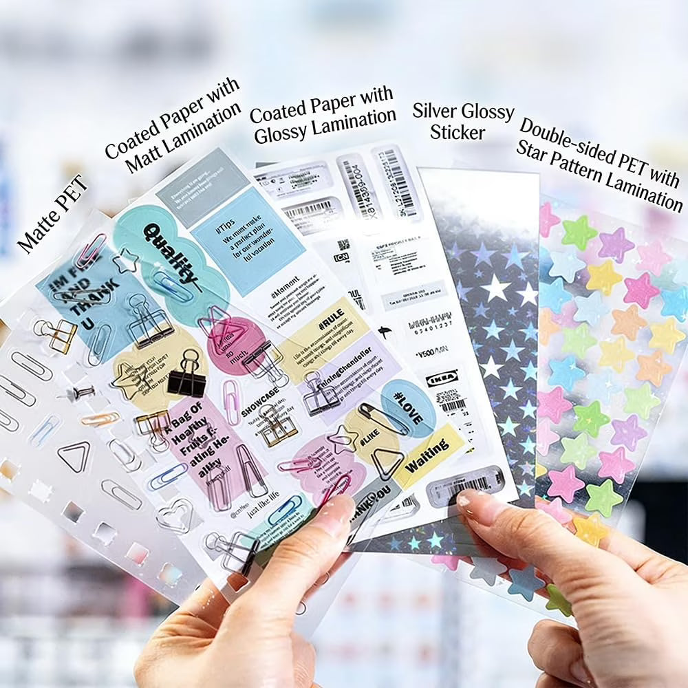 Time Fragment Sticker Book 60 Sheets, Korean Ins Style Y2K Retro Dreamcore PET Sticker Set