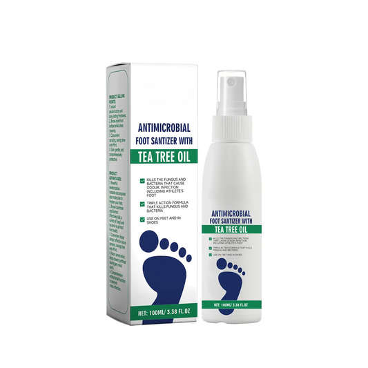 Tea Tree Oil Foot Spray - Plantar Moisturizing Deodorant for Odor Control & Dry Feet Care